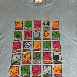 Graphic Tee with Environmental Icons